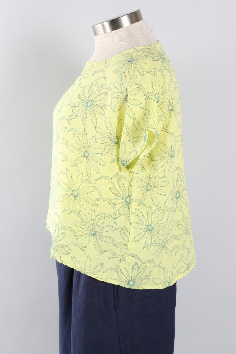 High Low Top - Sunburst Daisy Linen