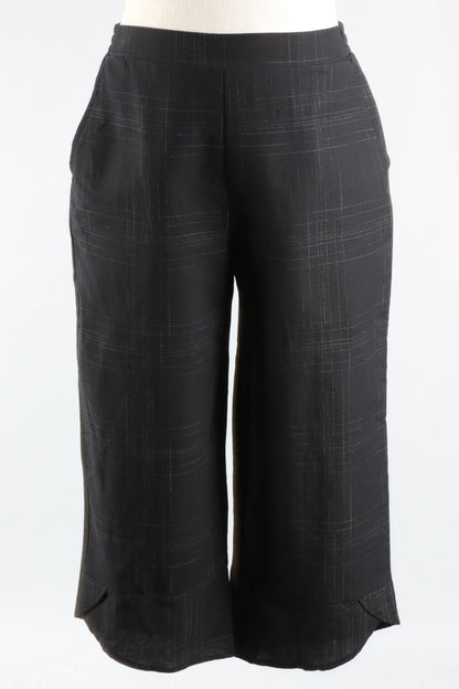 Tulip Hem Pant - Black Stripe