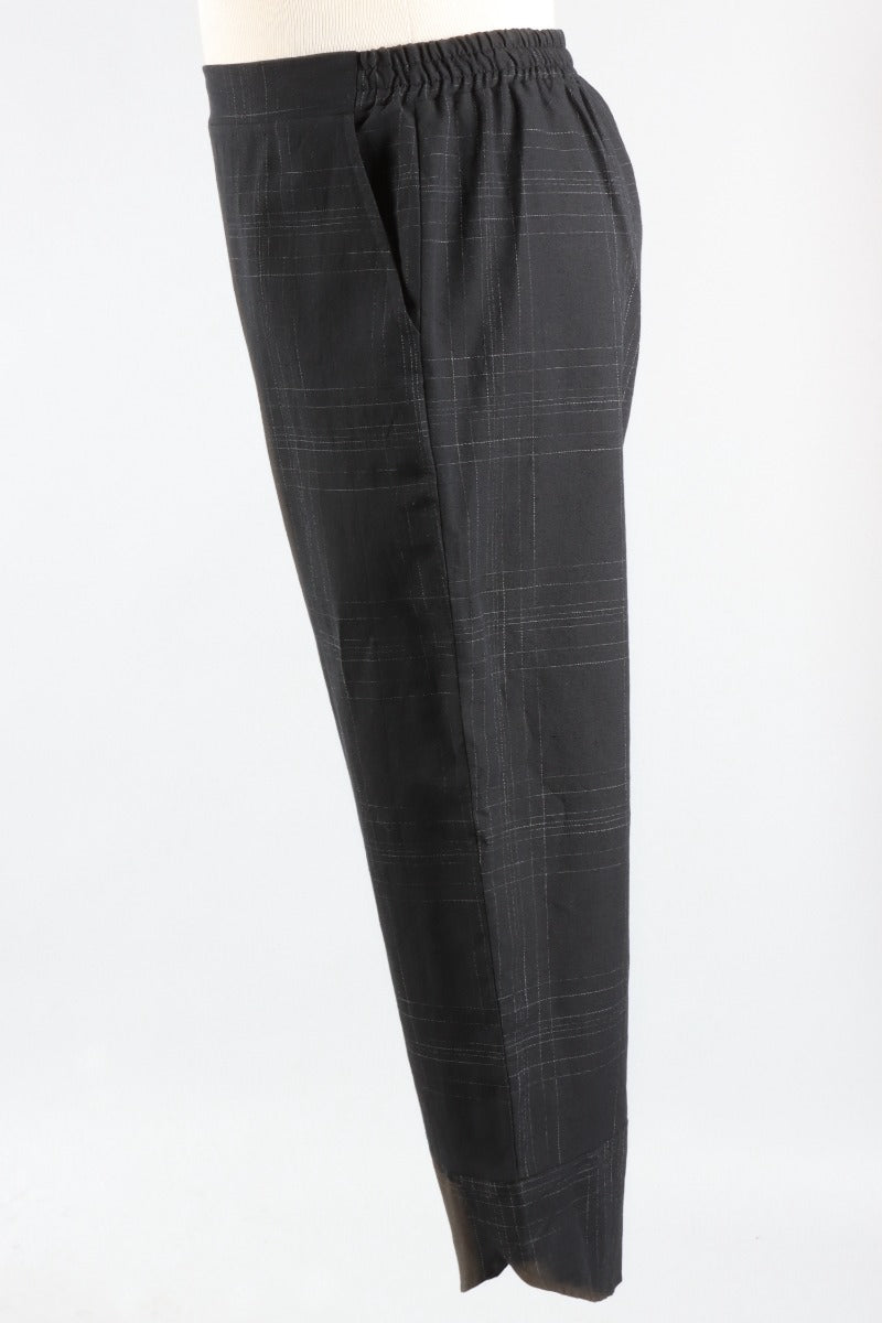 Tulip Hem Pant - Black Stripe