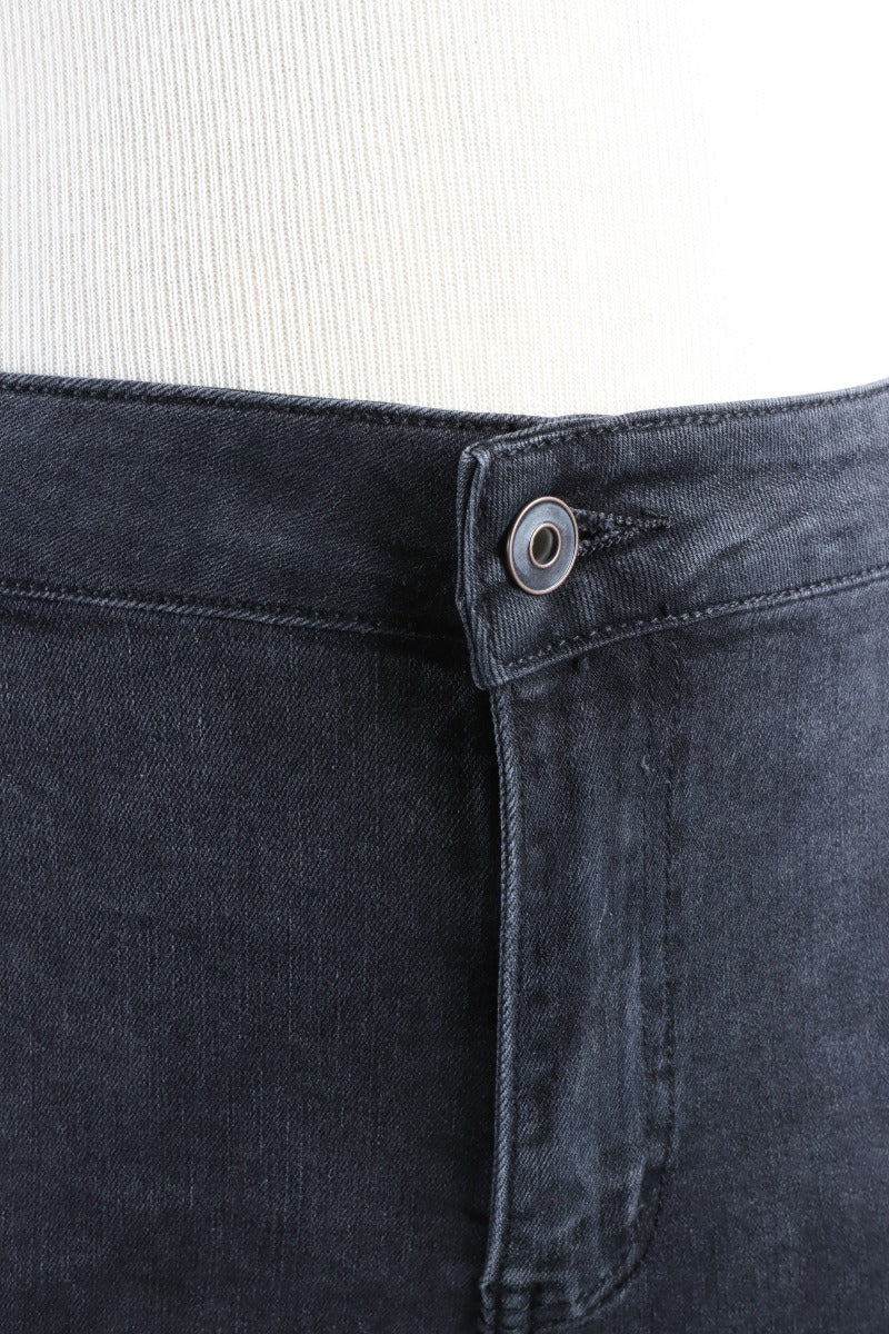 Front Slit Bootcut - Charcoal