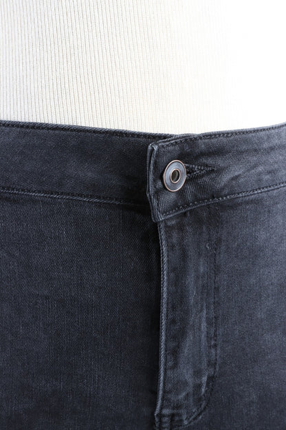 Front Slit Bootcut - Charcoal