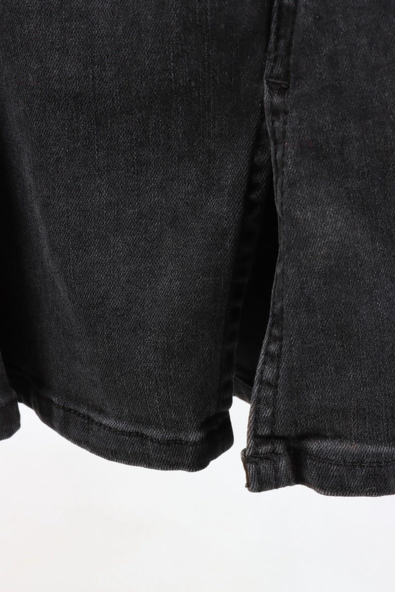 Front Slit Bootcut - Charcoal