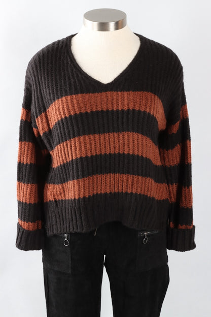 Chunky Cropped V - Teddy Stripe