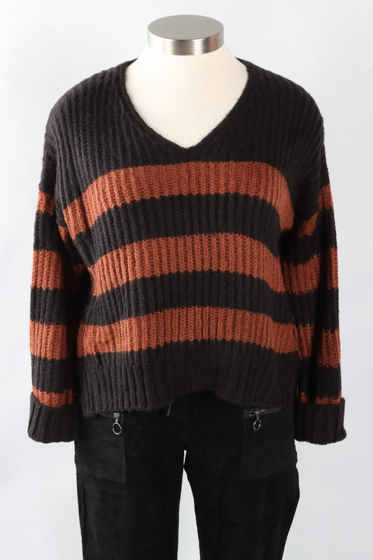 Chunky Cropped V - Teddy Stripe