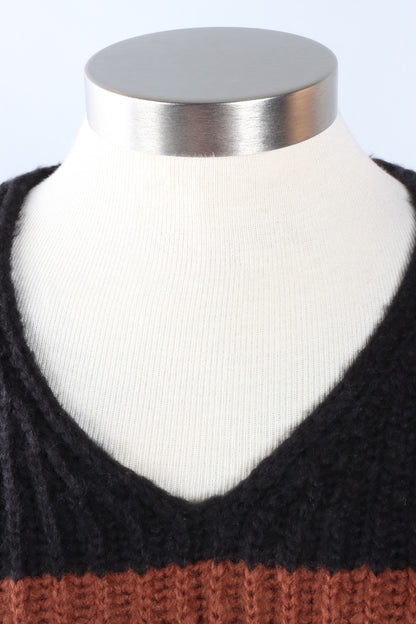 Chunky Cropped V - Teddy Stripe