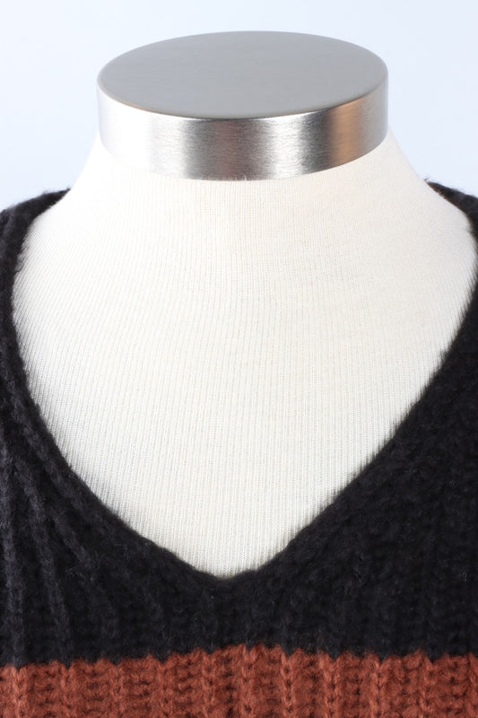 Chunky Cropped V - Teddy Stripe