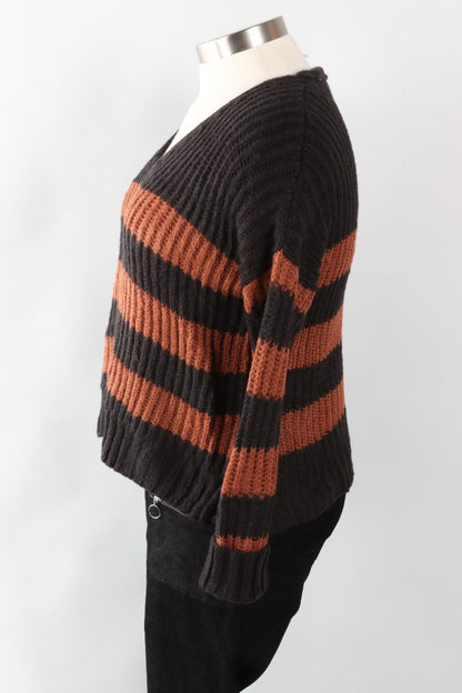 Chunky Cropped V - Teddy Stripe