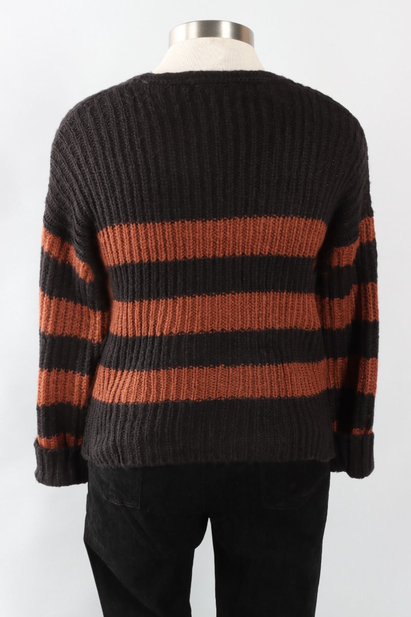 Chunky Cropped V - Teddy Stripe