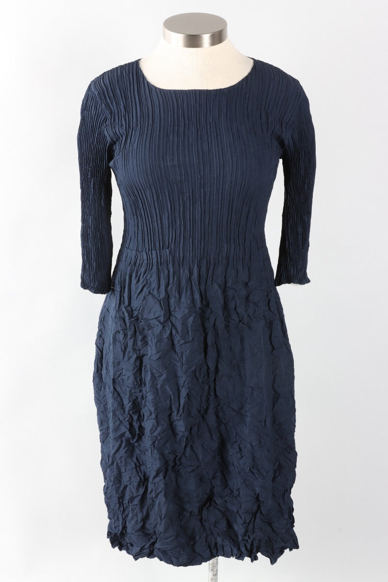 3/4 Sleeve Smash Pocket Dress - Ink