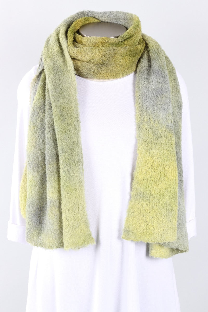 Wrap Scarf - Handpainted Chartuse