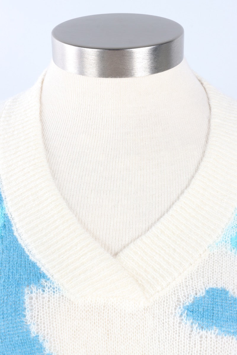 Flower Sweater - Turquoise & Blue