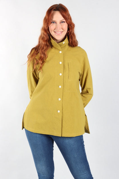 Hi Collar Big Shirt Plus - Verdi