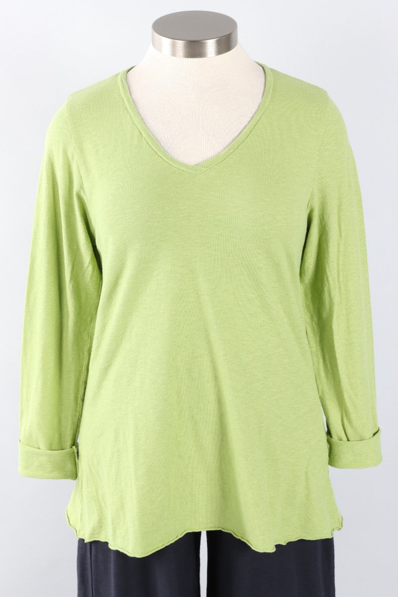 V-Neck A-Line Top - Verde