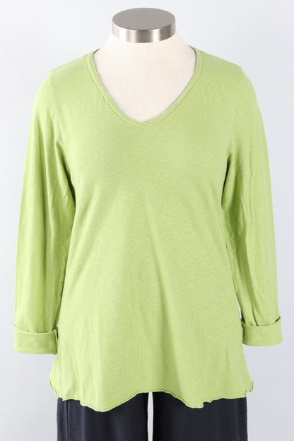 V-Neck A-Line Top - Verde