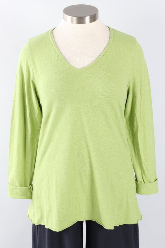 V-Neck A-Line Top - Verde