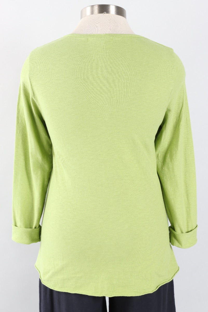 V-Neck A-Line Top - Verde