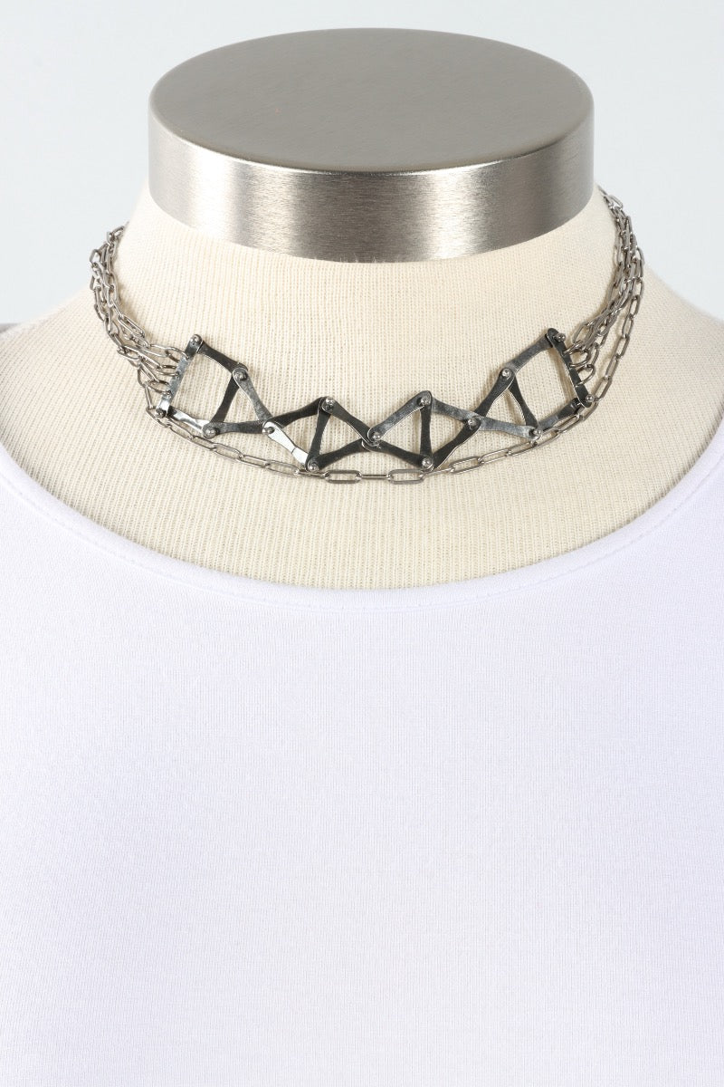 Suspension Bridge Necklace - Silver