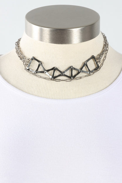 Suspension Bridge Necklace - Silver