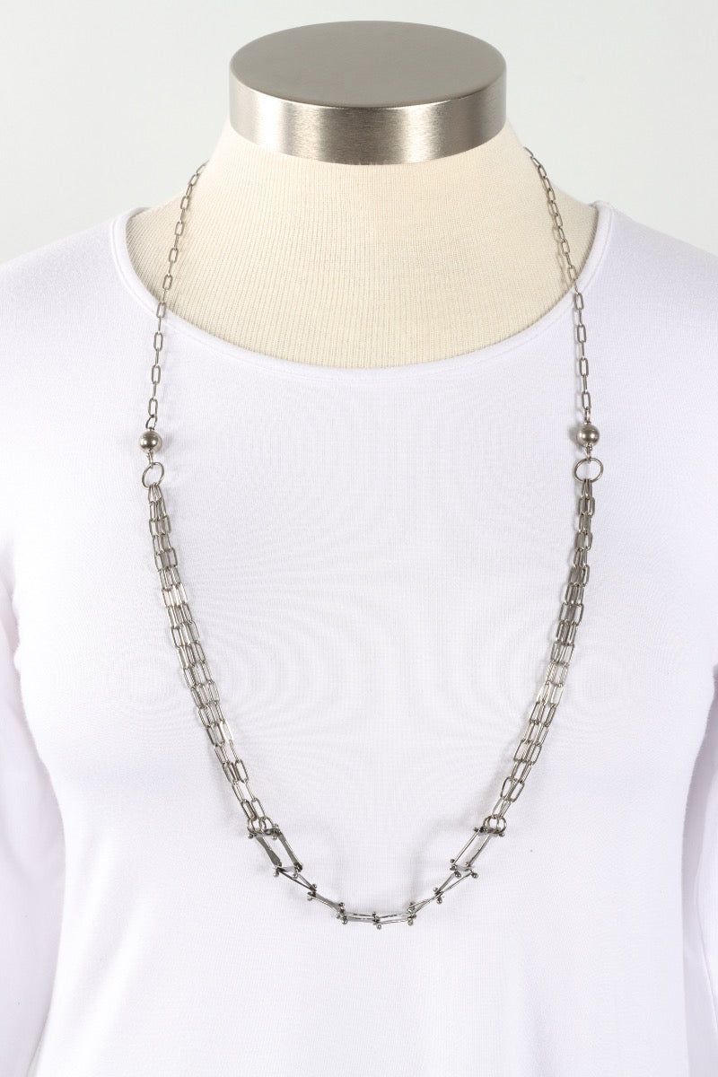 Suspension Bridge Necklace - Silver
