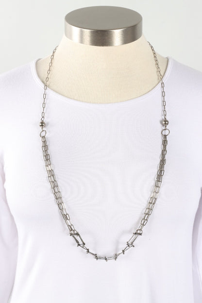 Suspension Bridge Necklace - Silver
