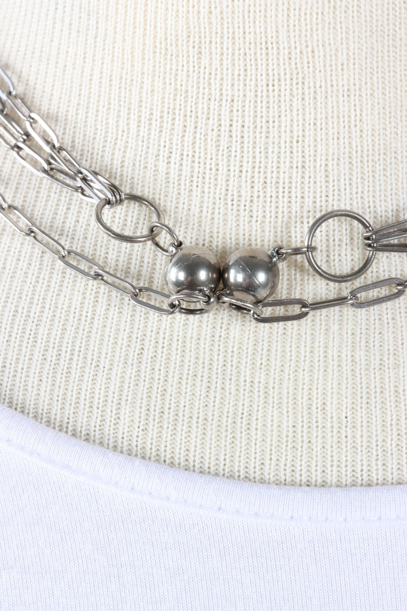 Suspension Bridge Necklace - Silver