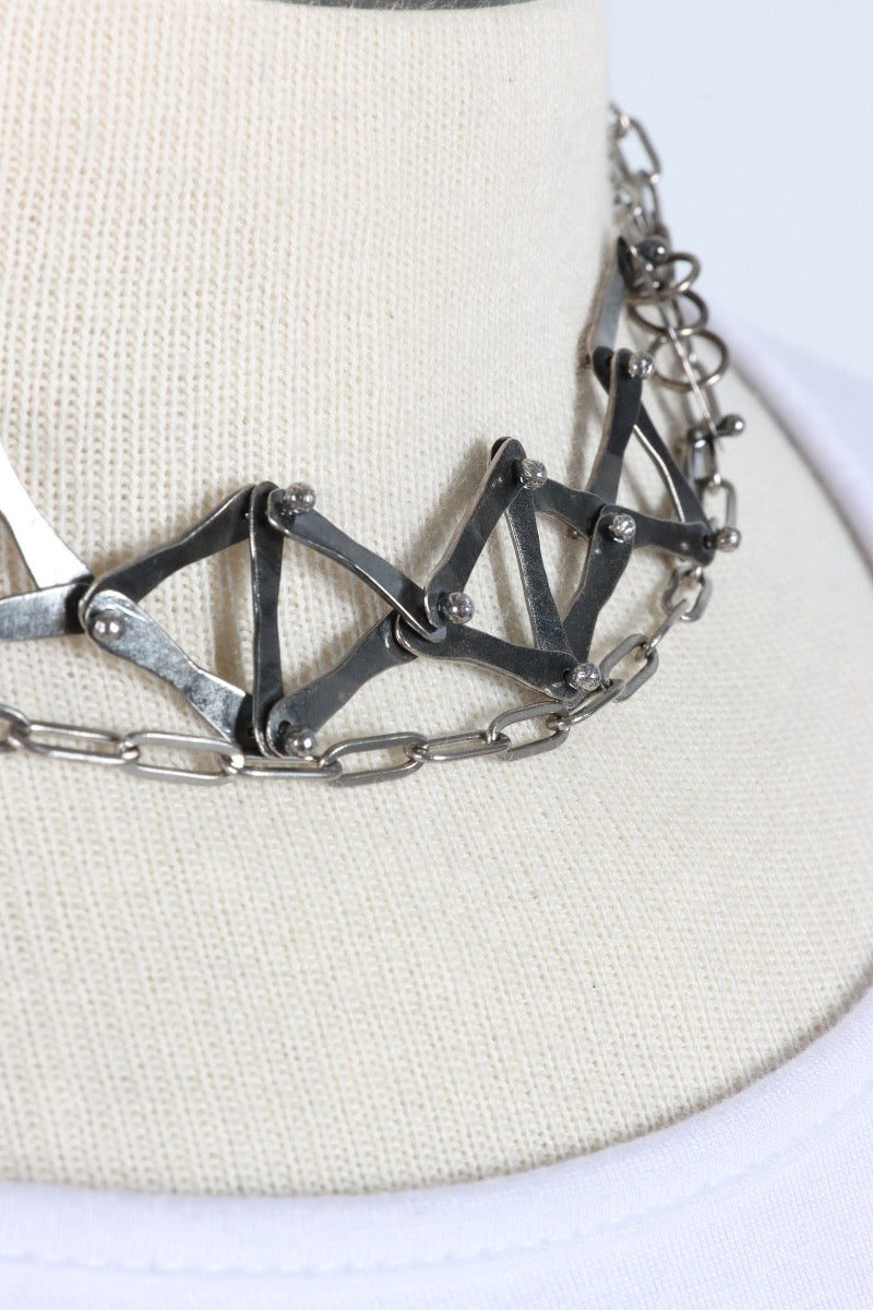 Suspension Bridge Necklace - Silver