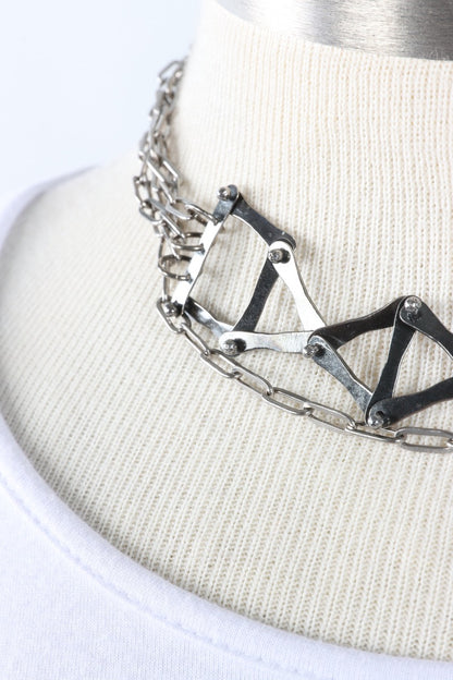 Suspension Bridge Necklace - Silver