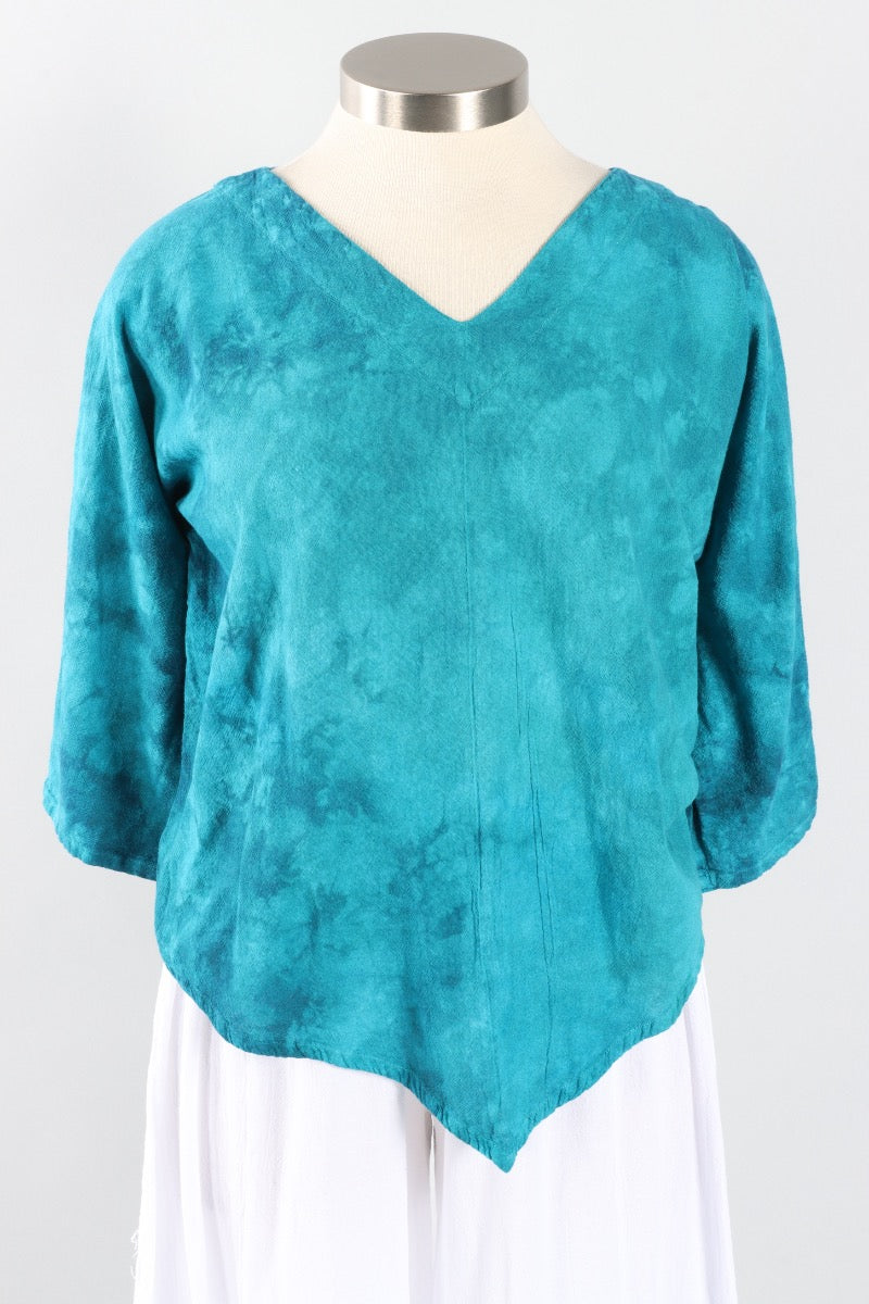 Lynn Top - Washed Peacock