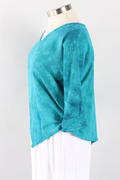 Lynn Top - Washed Peacock