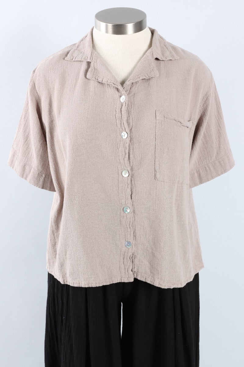 Crush Blouse - Taupe