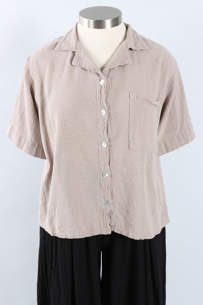 Crush Blouse - Taupe