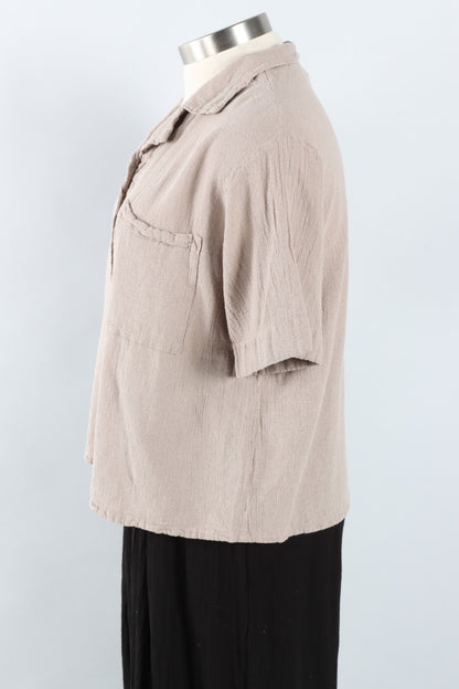 Crush Blouse - Taupe