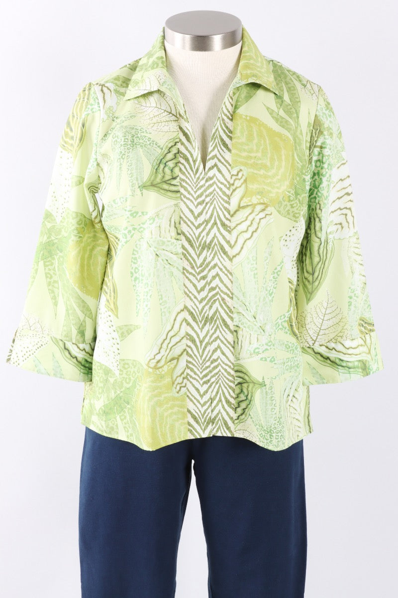Agnes Shirt - Jungle Leaves