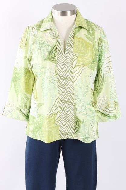 Agnes Shirt - Jungle Leaves