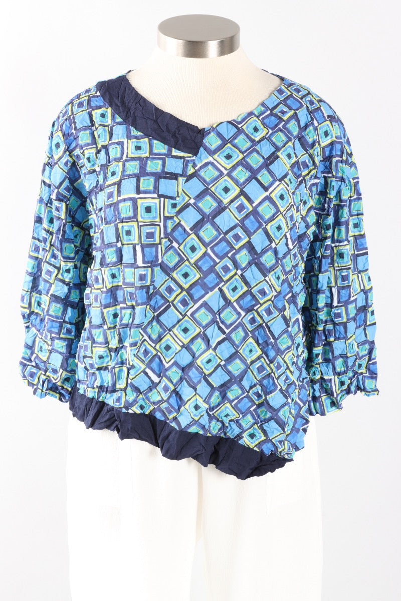 Bias Pullover - Lime Squared Up