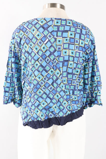Bias Pullover - Lime Squared Up