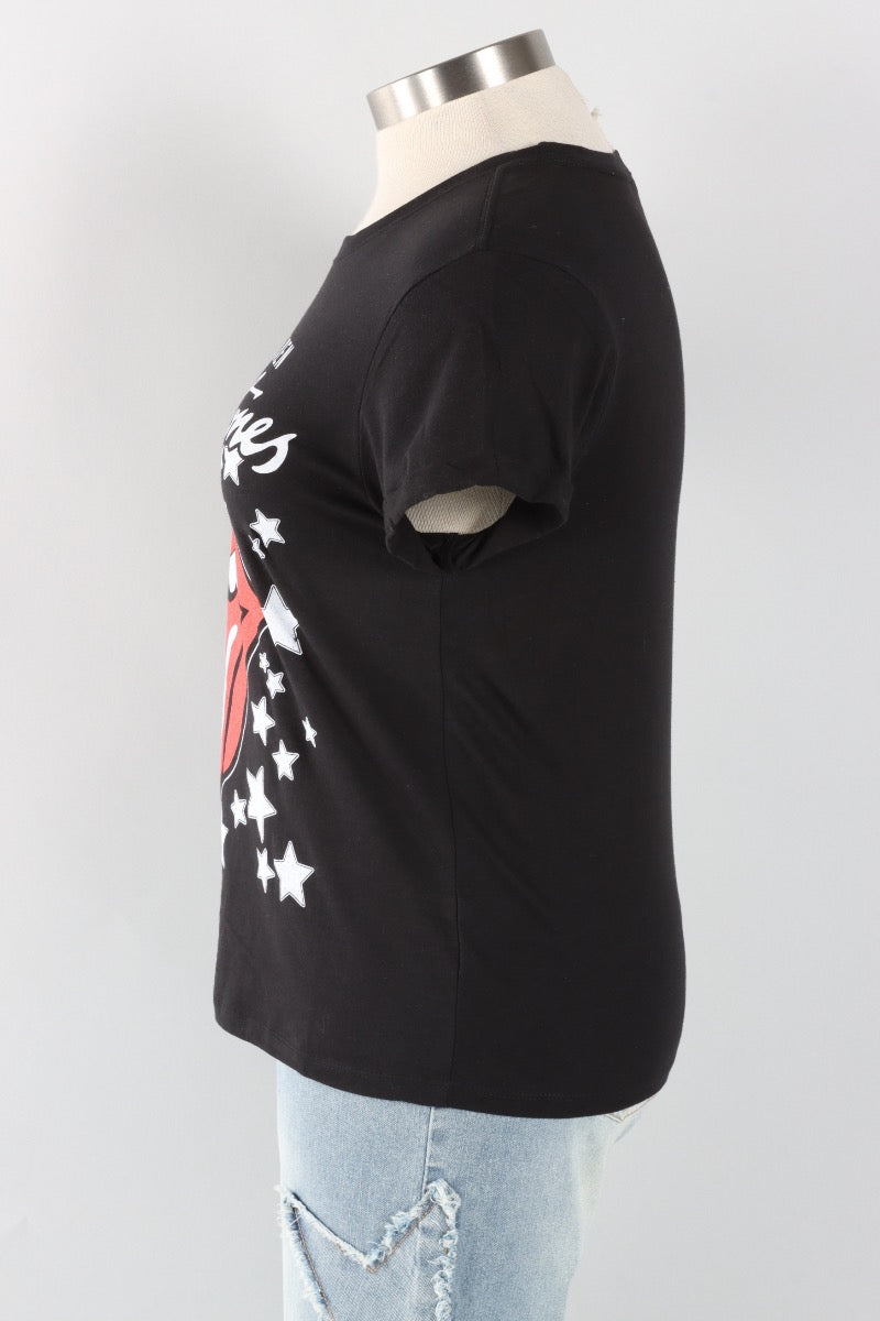 Rolling Stones Star Tee - Black