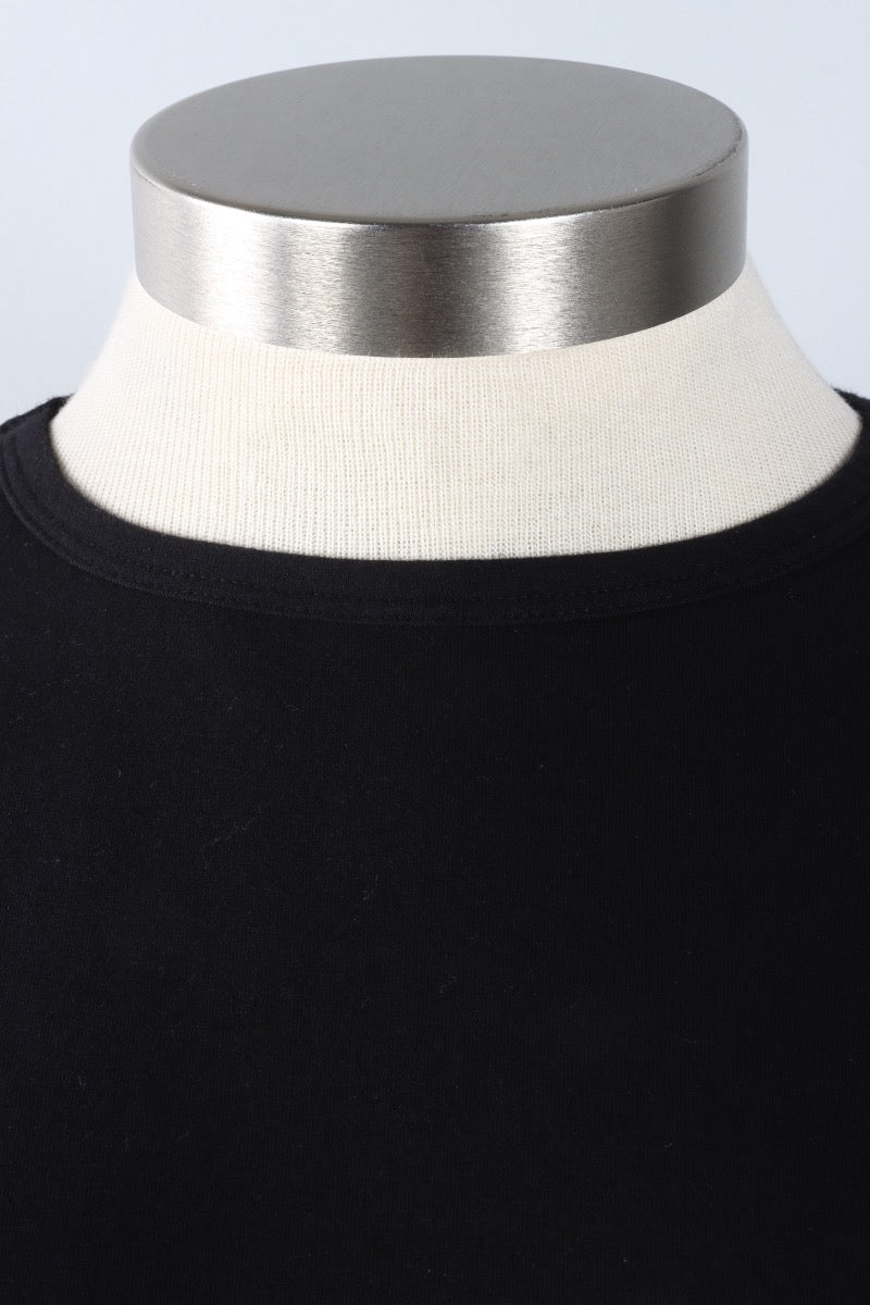 Stretch Knit A-Line Tunic - Black
