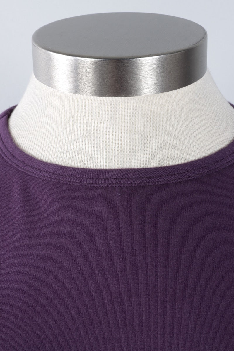 Stretch Knit A-Line Tunic - Eggplant