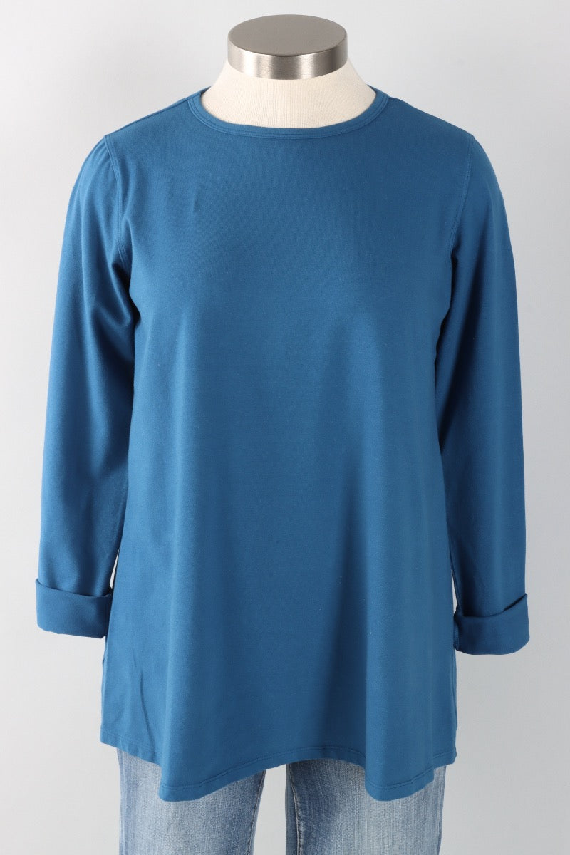 Stretch Knit A-Line Tunic - North Sea