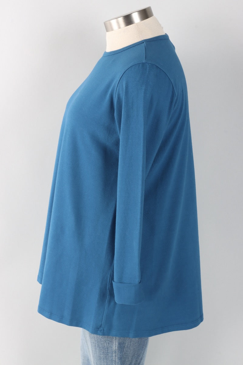 Stretch Knit A-Line Tunic - North Sea
