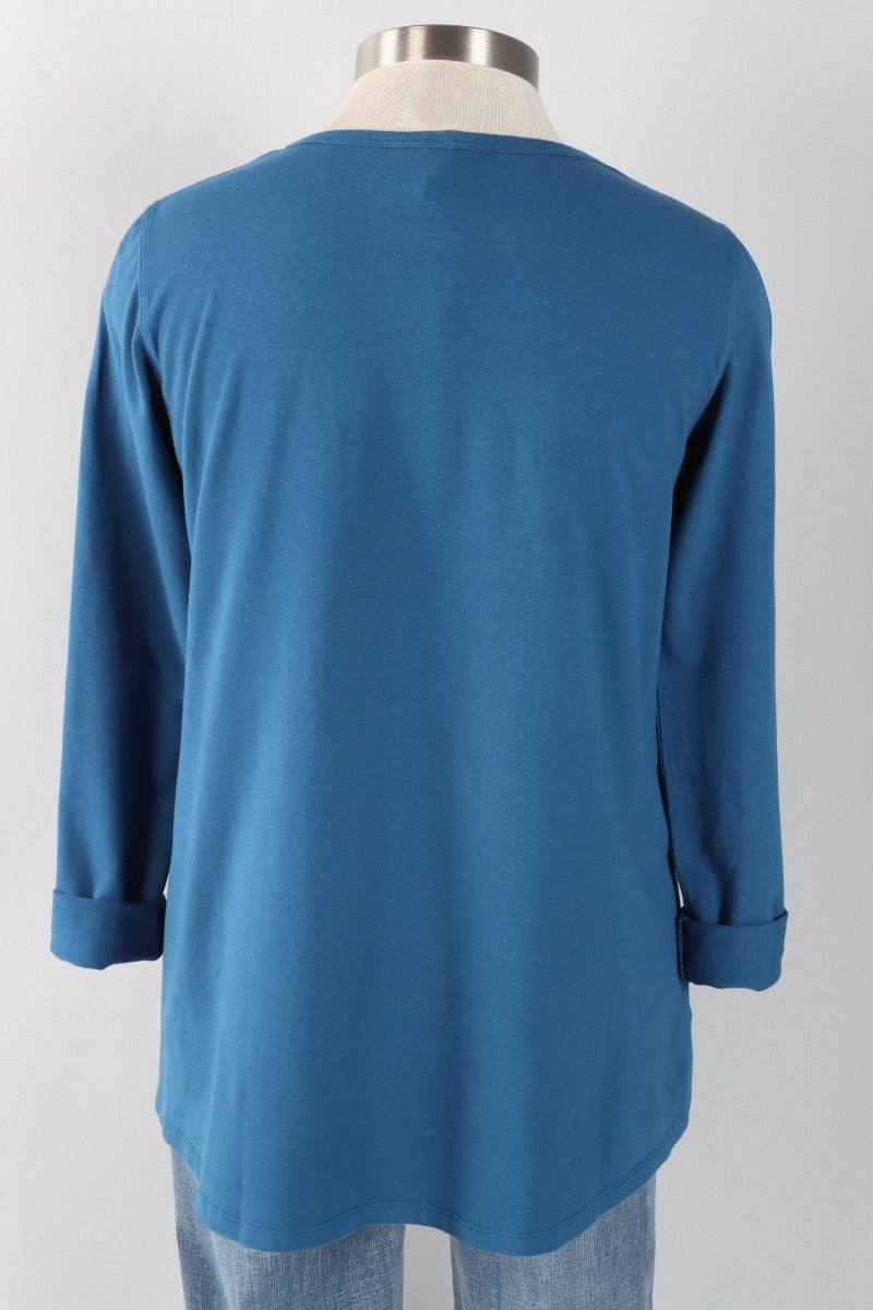 Stretch Knit A-Line Tunic - North Sea