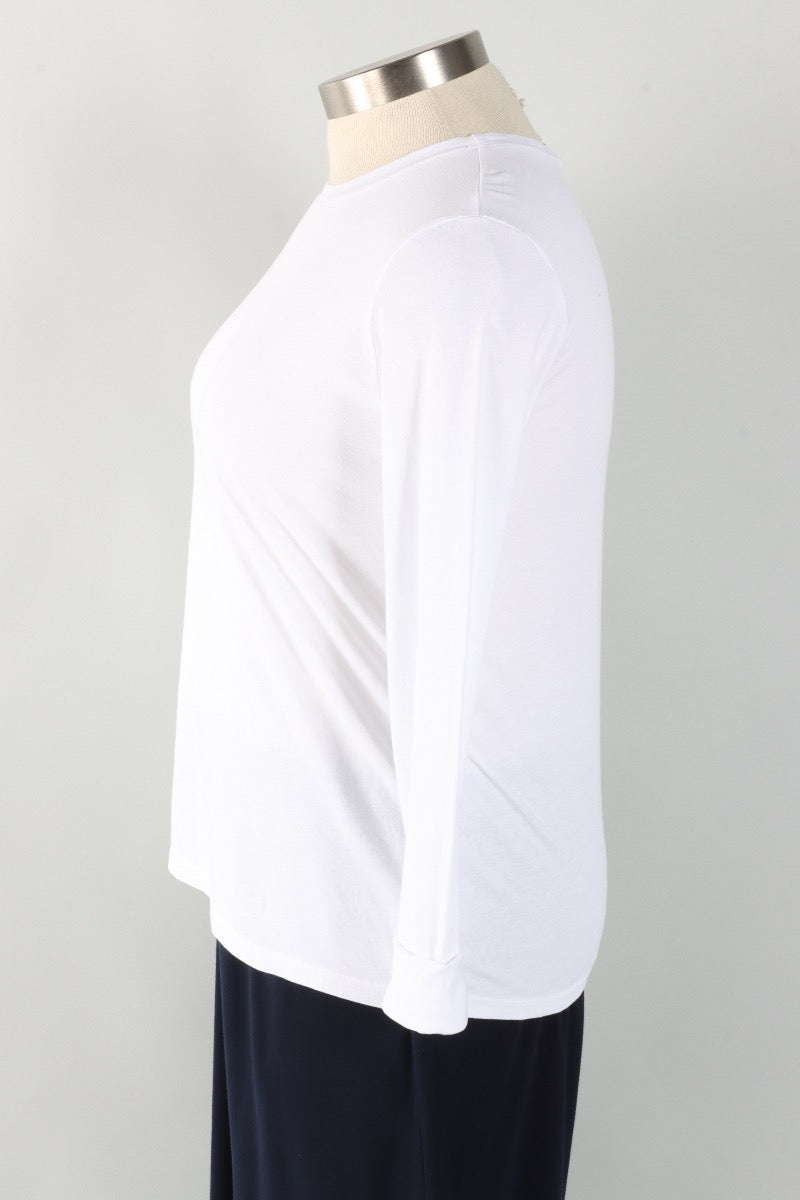 Fawbush's Only! Long Sleeve Crew Plus - White