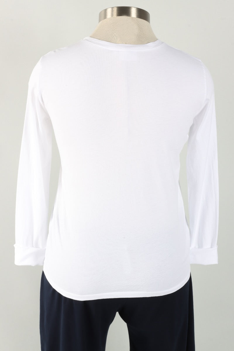 Fawbush's Only! Long Sleeve Crew Plus - White