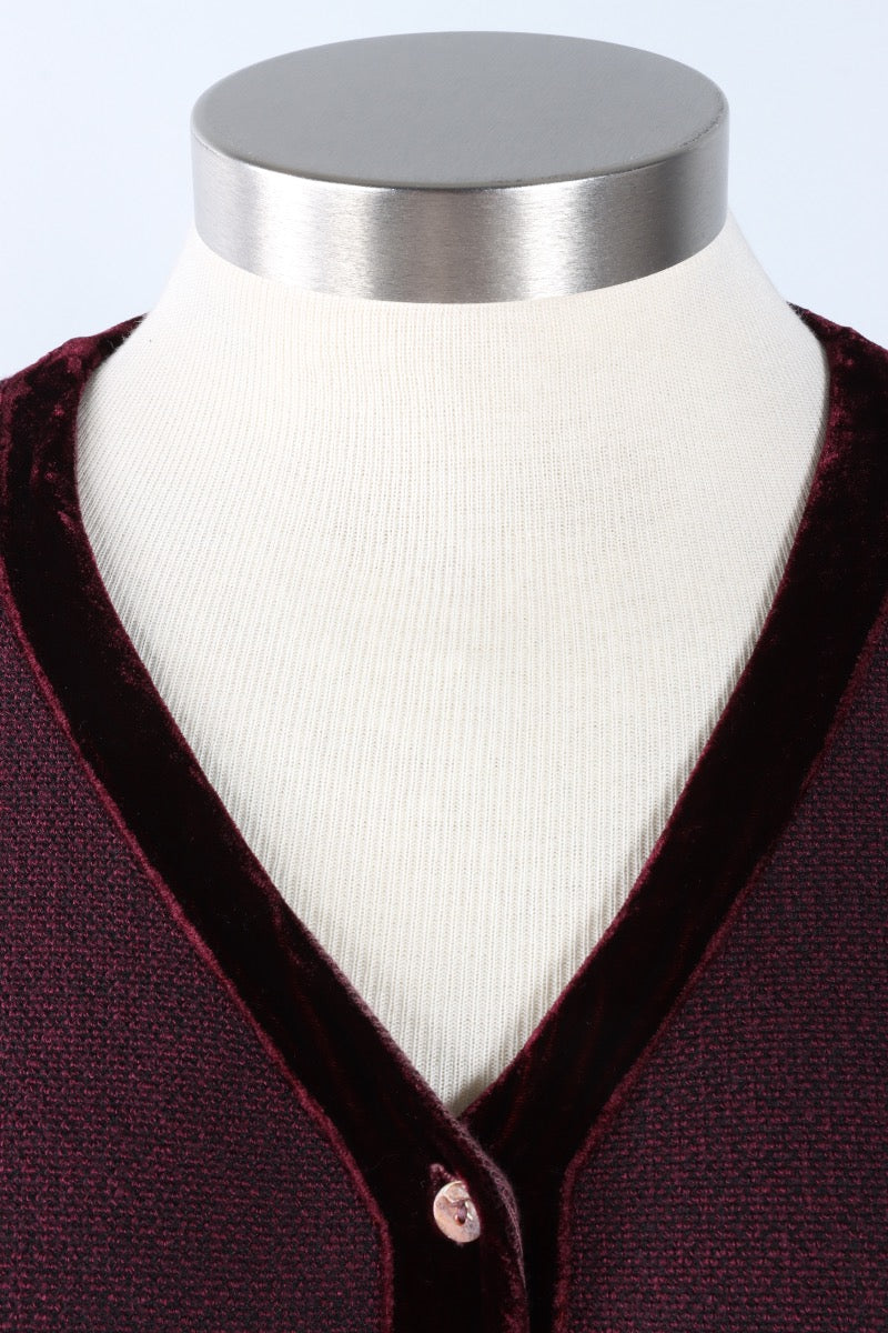 Crop Pocket Cardi - Cola Marled Sweater Knit