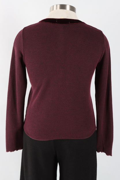 Crop Pocket Cardi - Cola Marled Sweater Knit