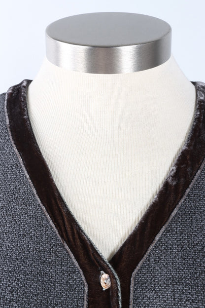 Crop Pocket Cardi - Seal Marled Sweater Knit