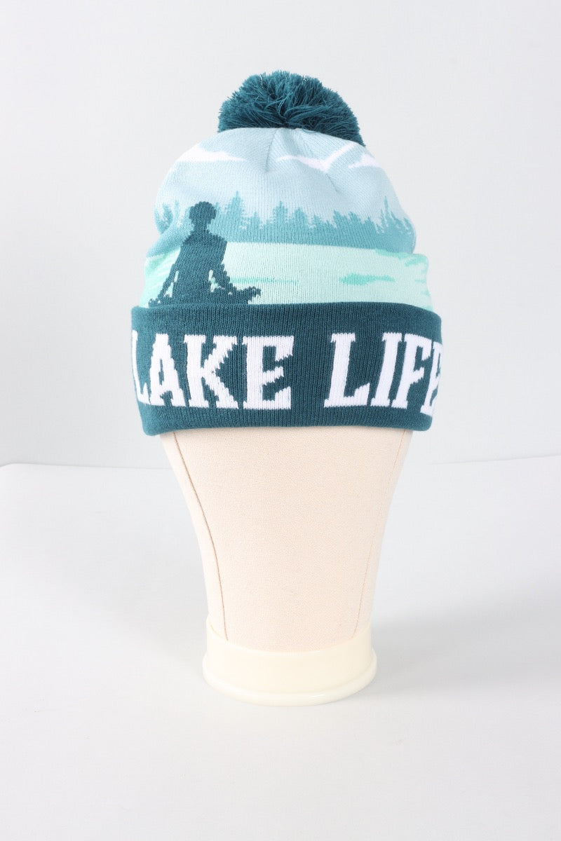 Pom Beanie - Lake Life