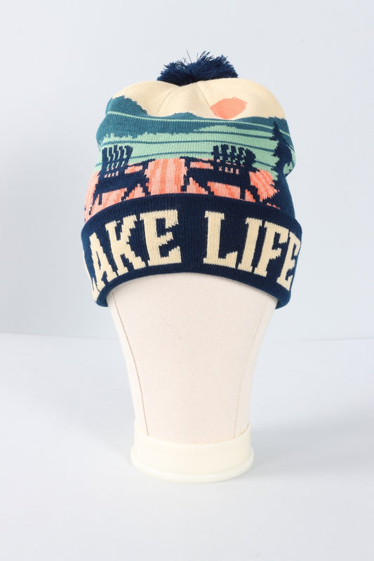 Pom Beanie - Lake Life #1