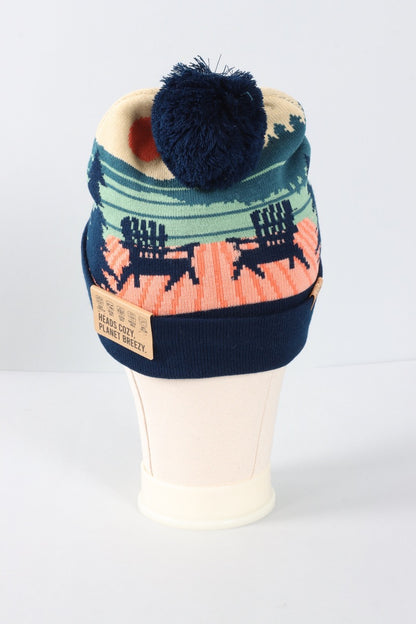 Pom Beanie - Lake Life #1